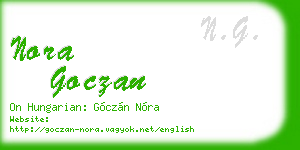 nora goczan business card